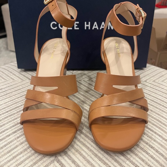 Cole Haan Marietta Wedge Sandal, Pecan Leather Size 6 Women’s Wedge. New in Box. - Picture 2 of 5
